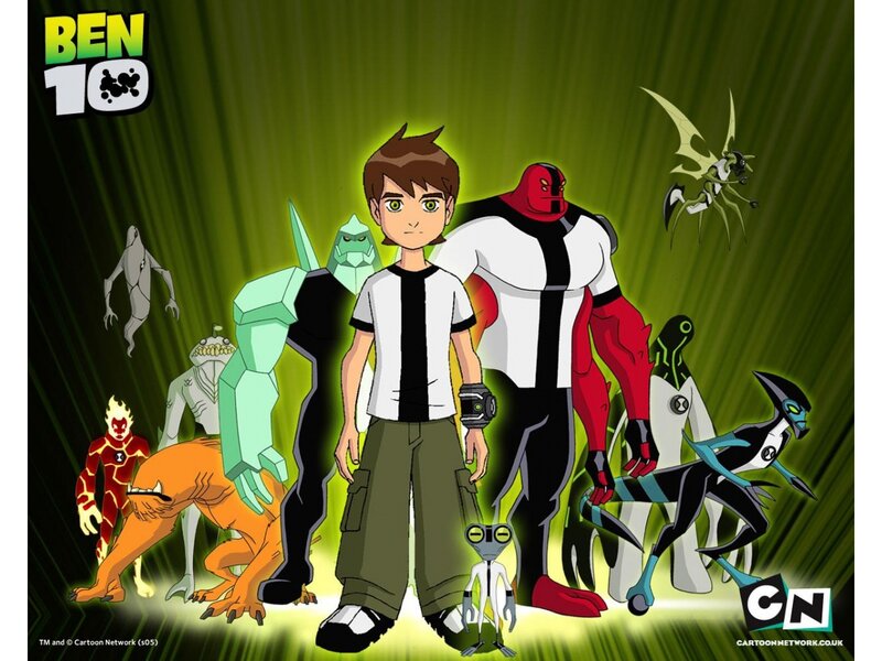 Ben Tennyson with Aliens — Green, Dramatic