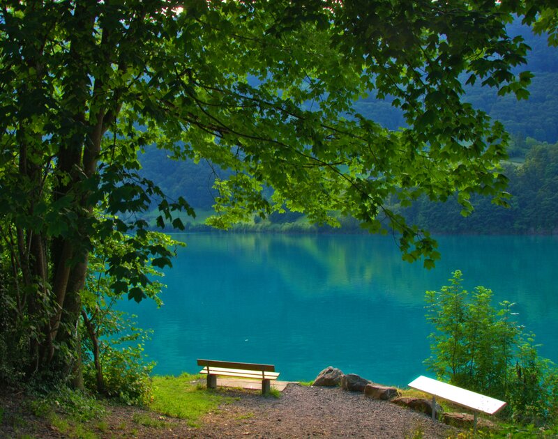 Bench by Turquoise Lake