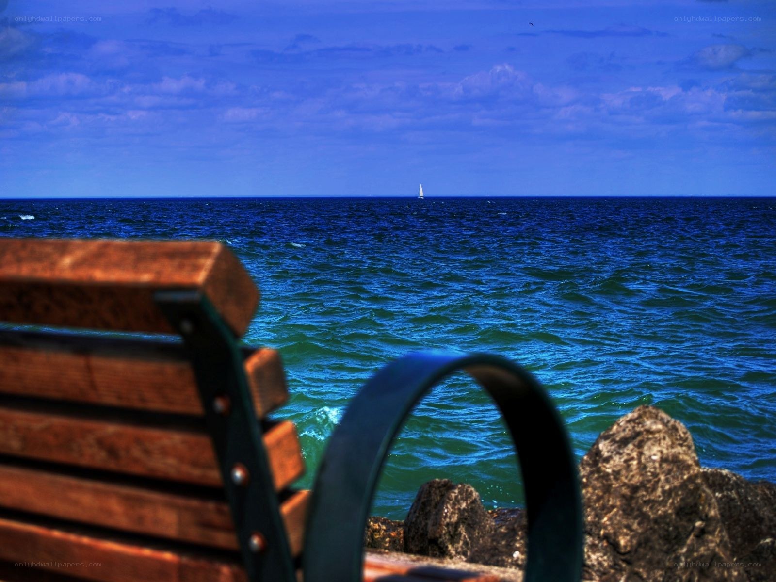 Bench overlooking the ocean