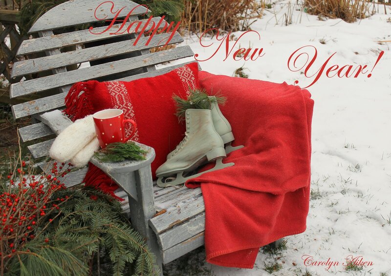 Bench with Winter Items