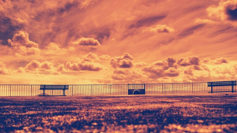 Benches on a Pier