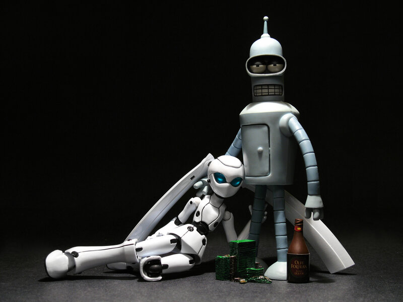 Bender and a robot companion