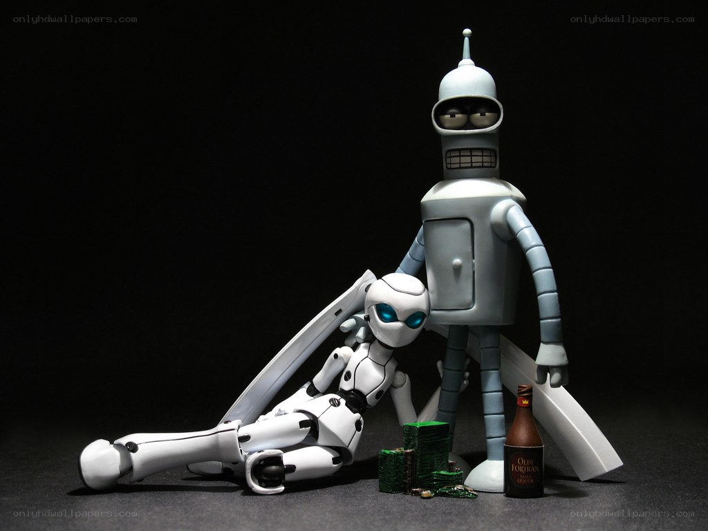 Bender and a robot companion