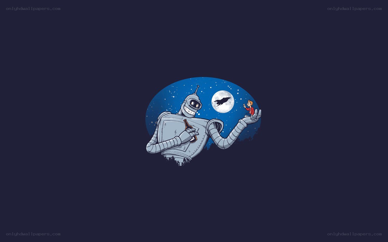 Bender and Fry in space