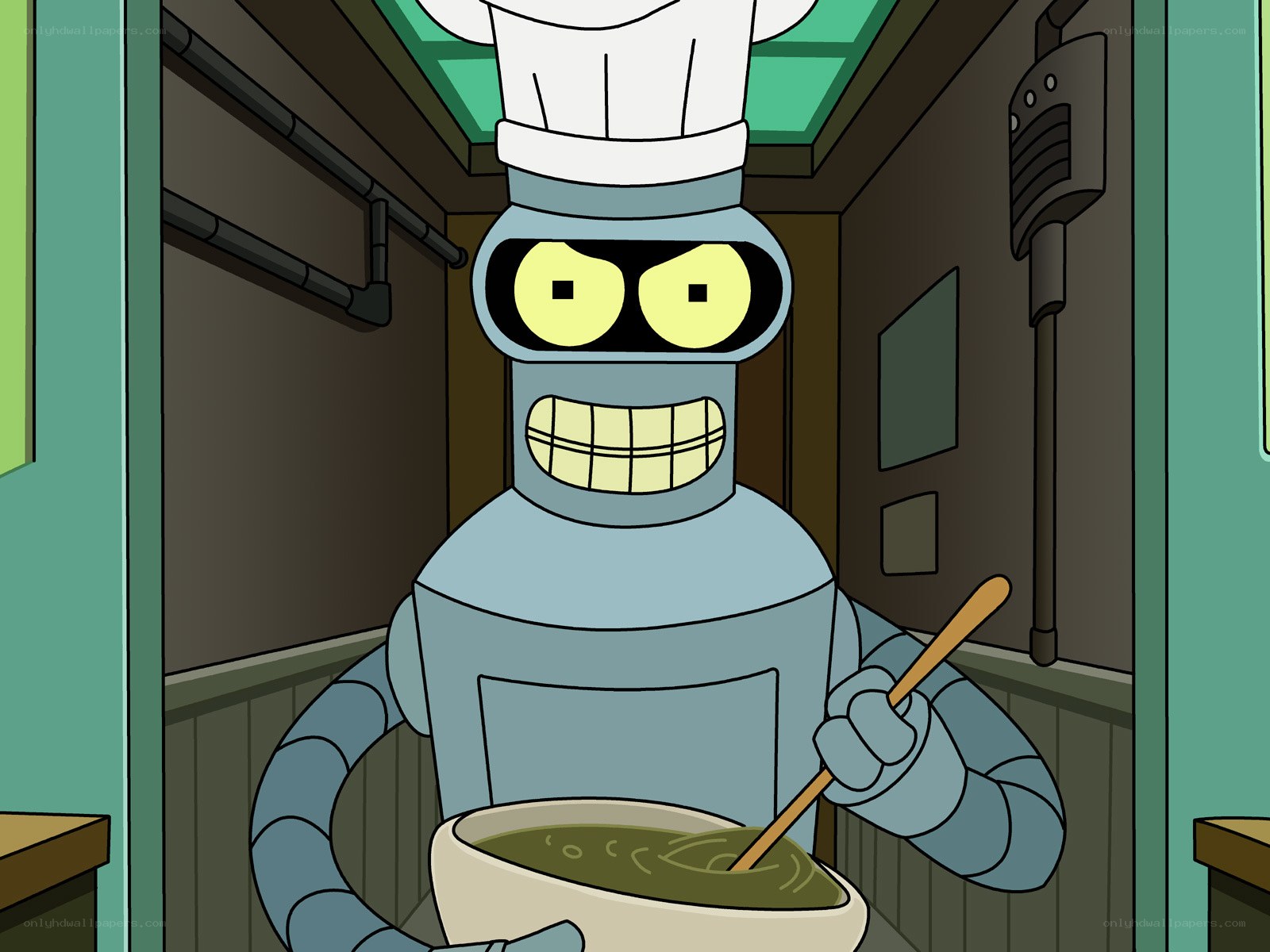Bender cooking soup