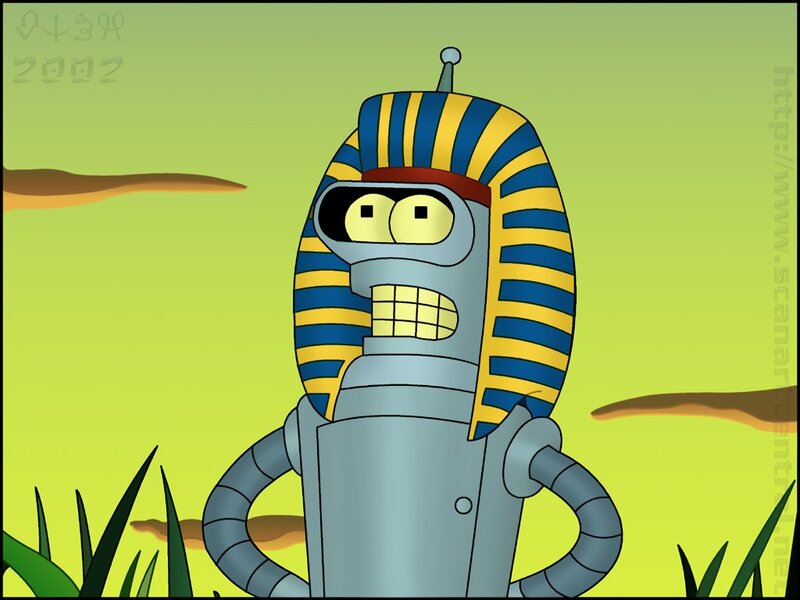Bender in pharaoh costume