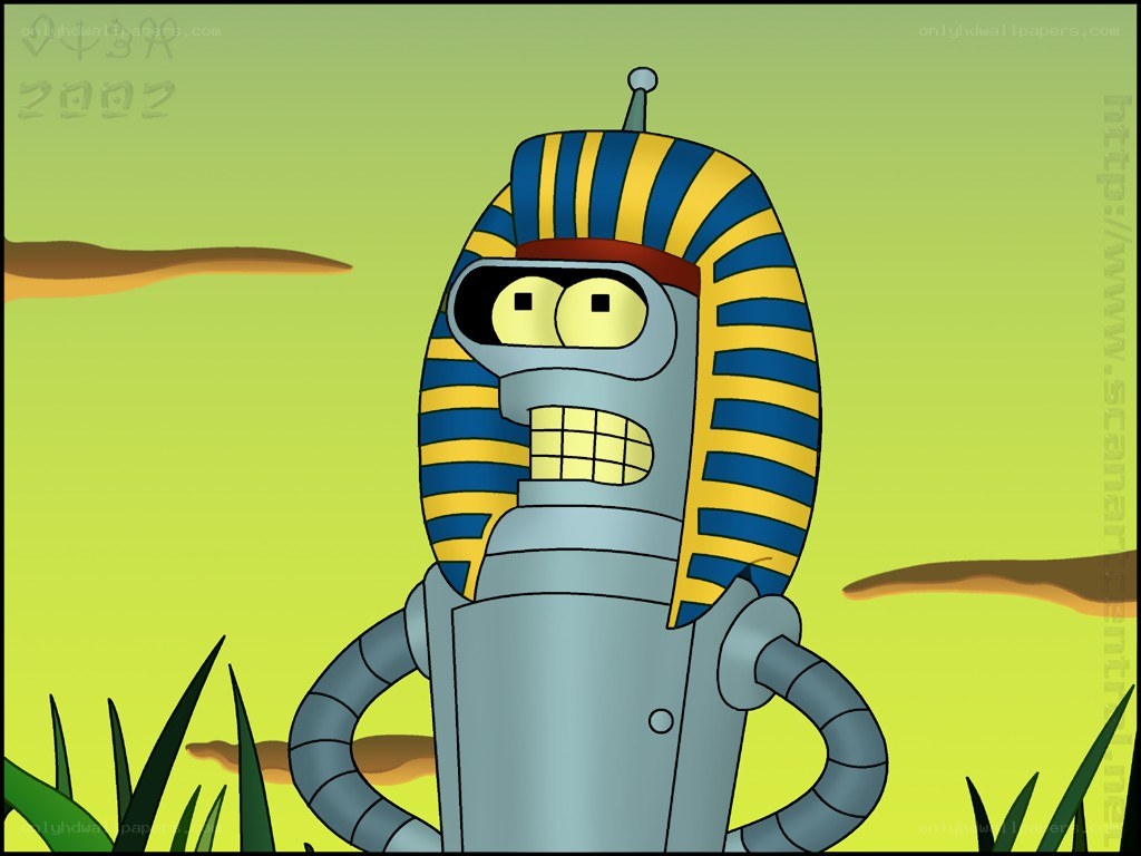 Bender in pharaoh costume