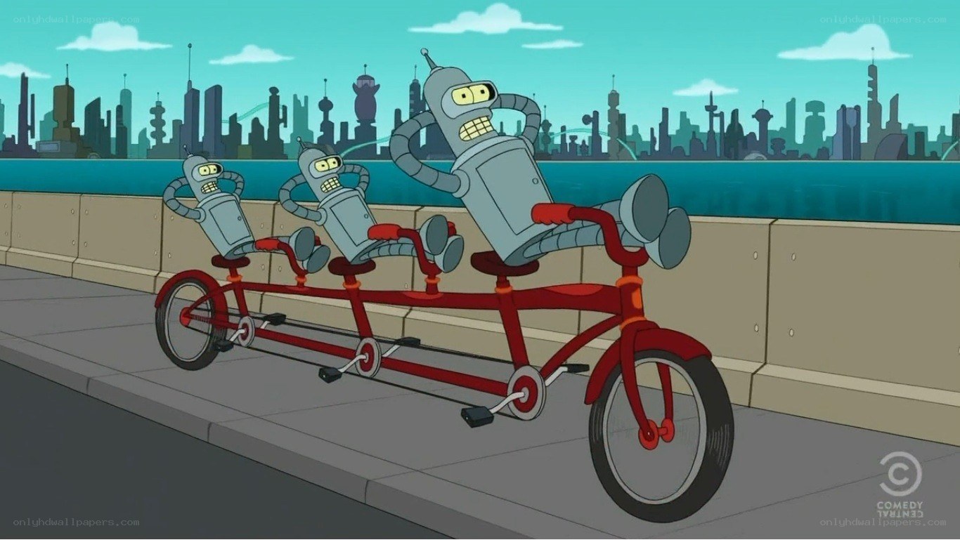 Bender on a tandem bike