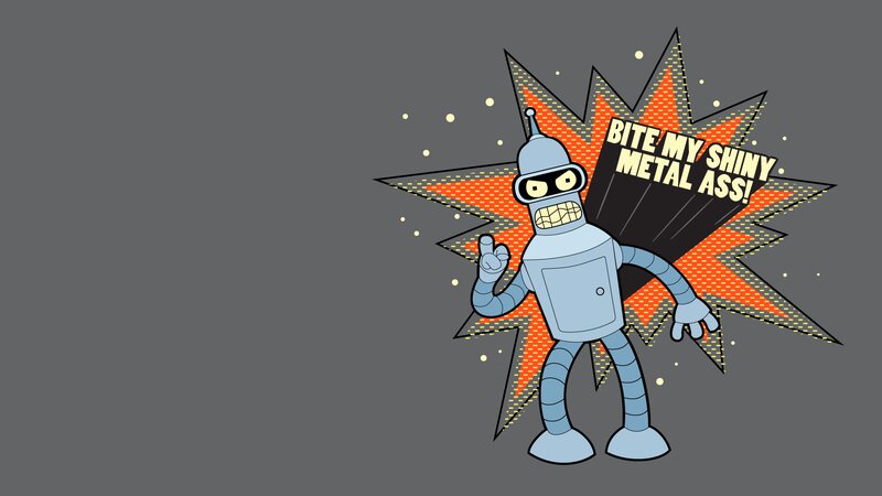 Bender Robot Character — Gray