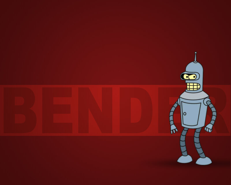 Bender Robot Character — Red, Dramatic