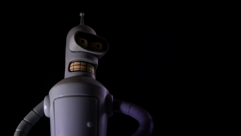 Bender Robot Figure — Gray