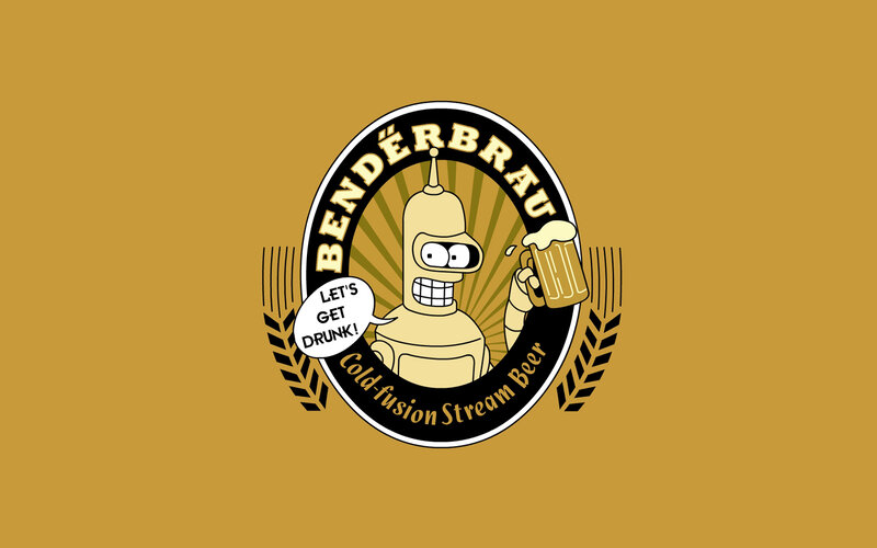 Bender Robot Holding Beer