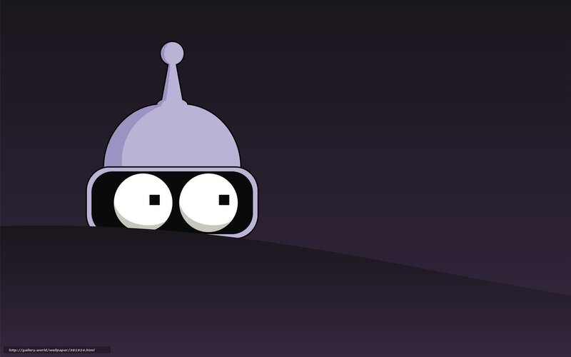 Bender robot peeking