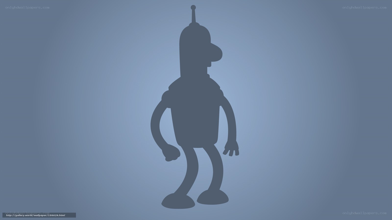 Bender robot silhouette