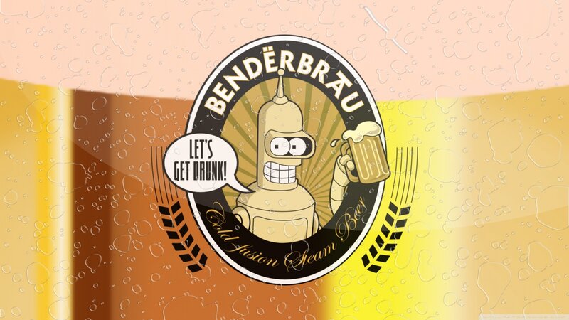 Bender Robot with Beer