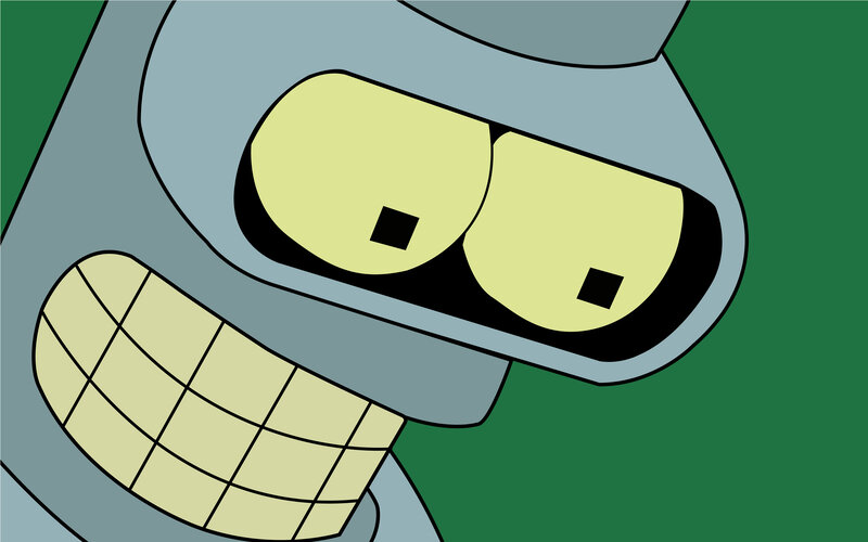 Bender's close-up face