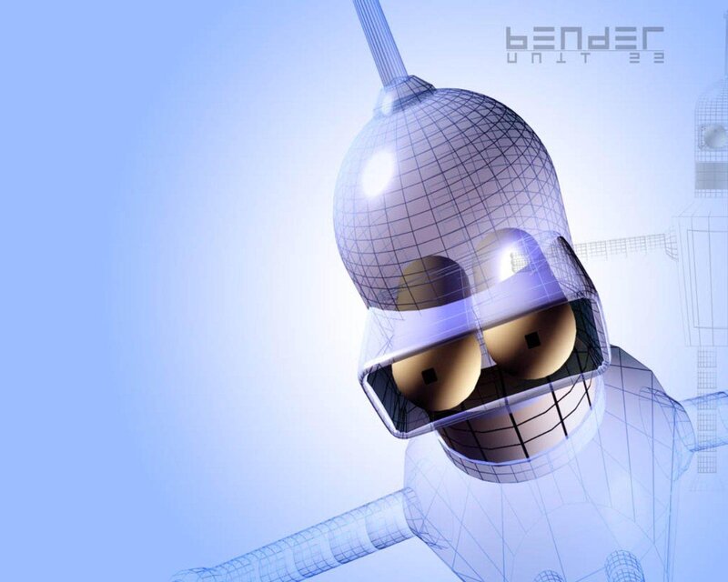 Bender wireframe model