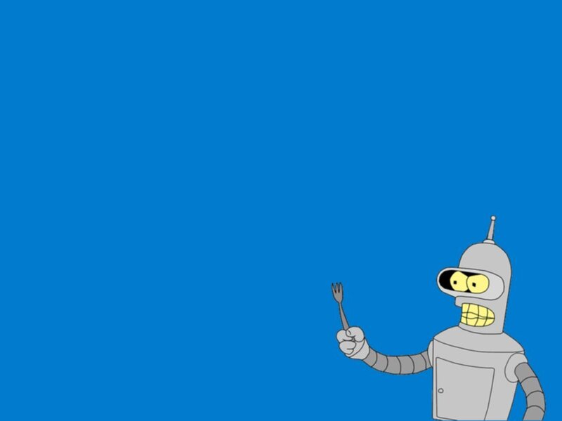 Bender with a fork