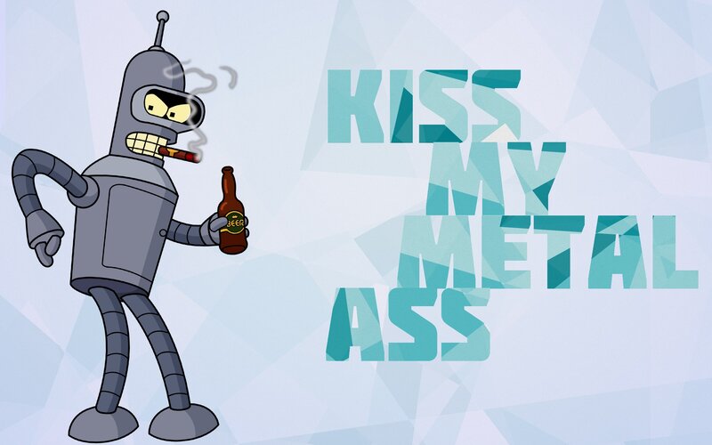 Bender with beer and cigar