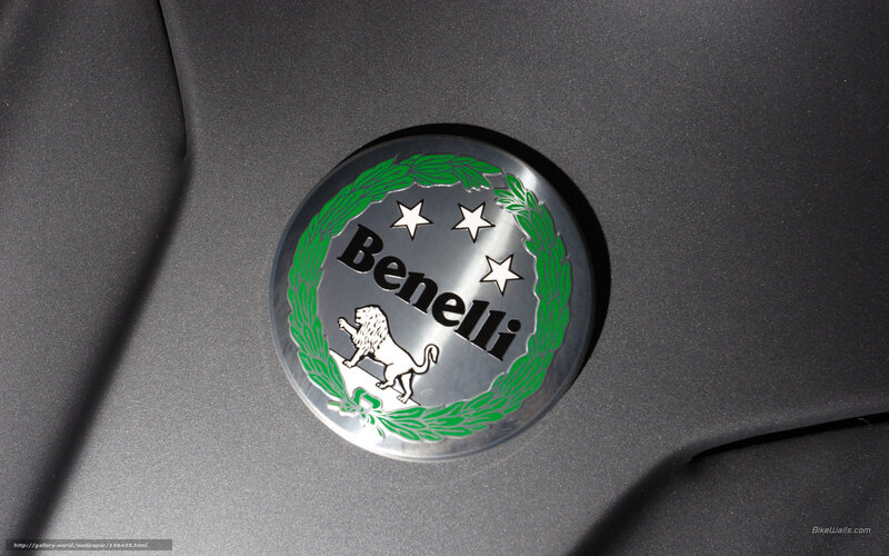 Benelli logo on motorcycle