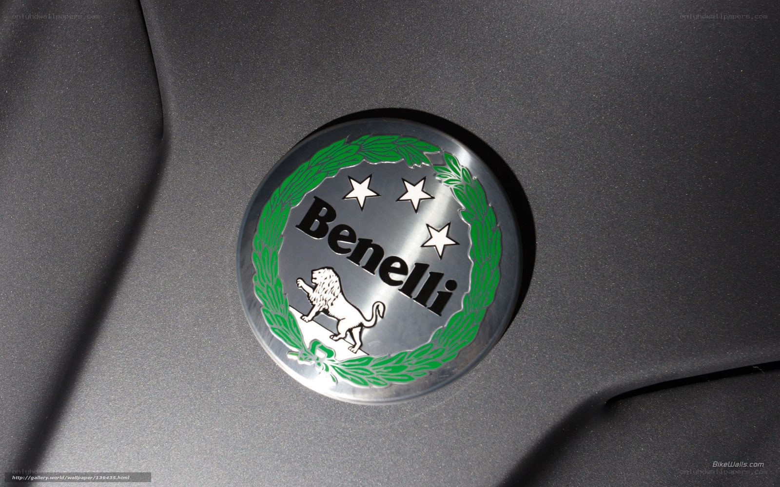 Benelli logo on motorcycle
