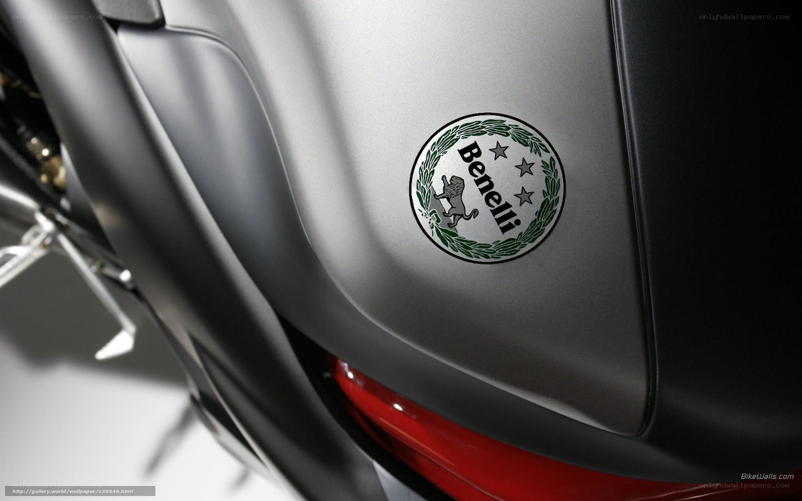 Benelli motorcycle emblem close-up