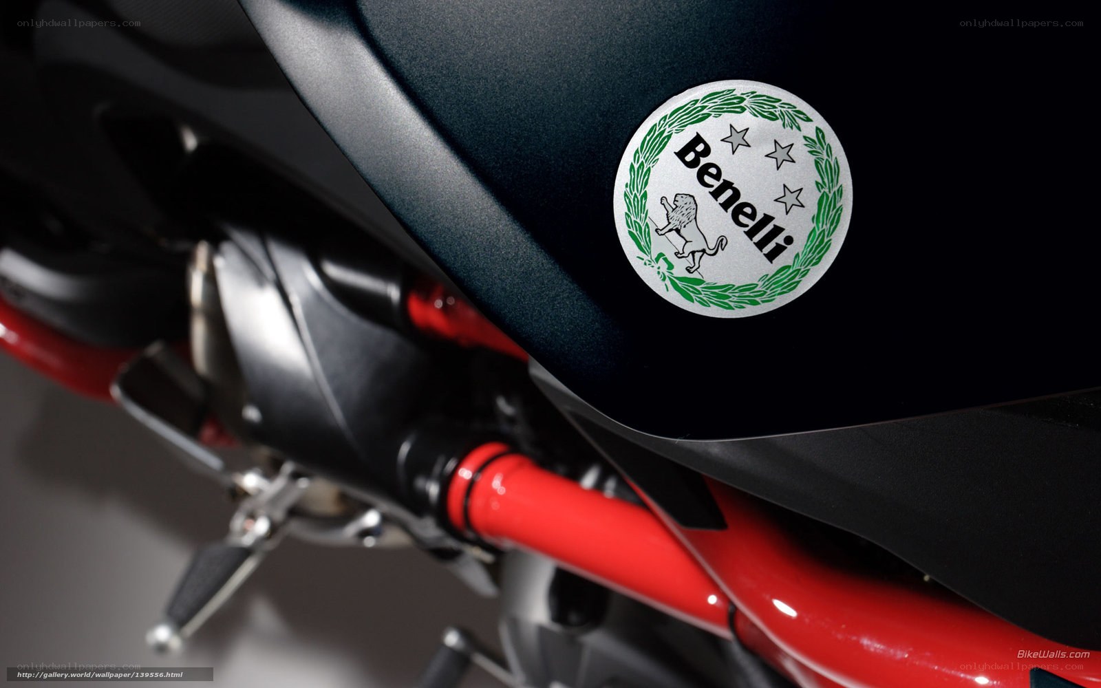 Benelli motorcycle logo close-up