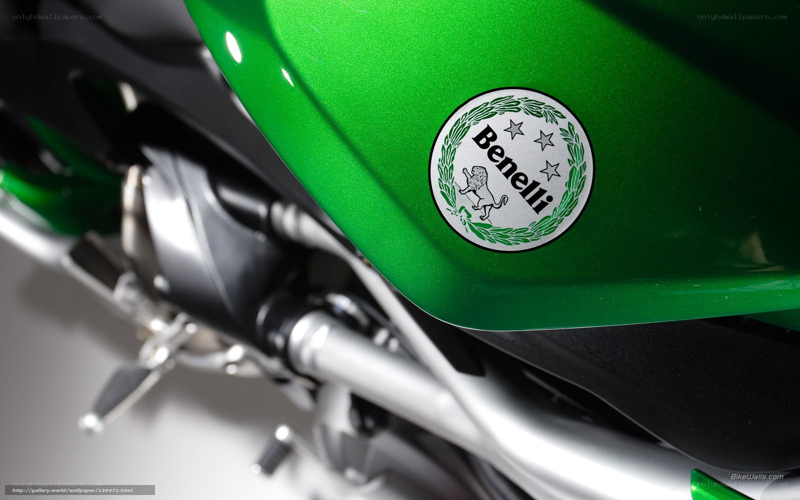 Benelli motorcycle logo close-up