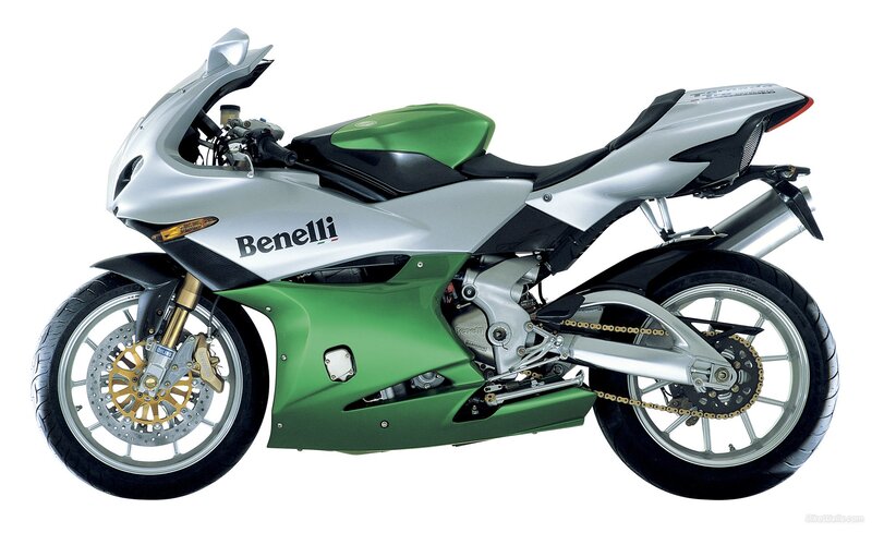 Benelli motorcycle side view