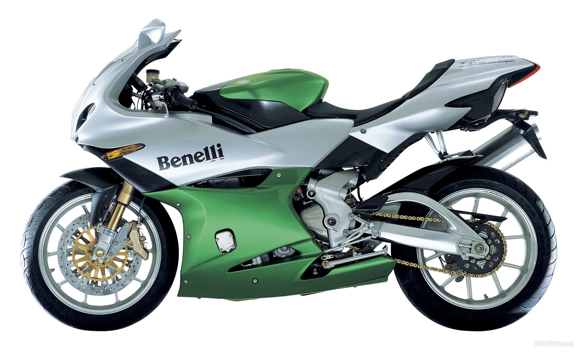 Benelli motorcycle side view
