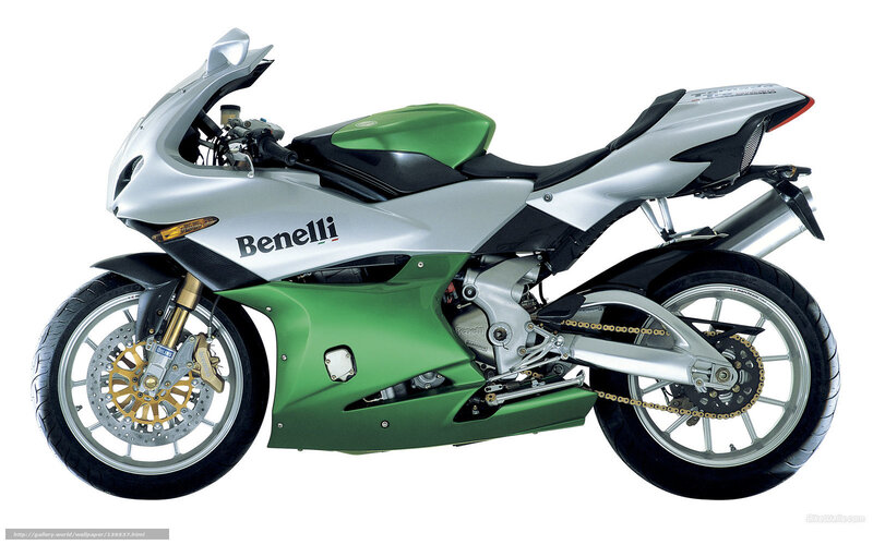 Benelli motorcycle side view