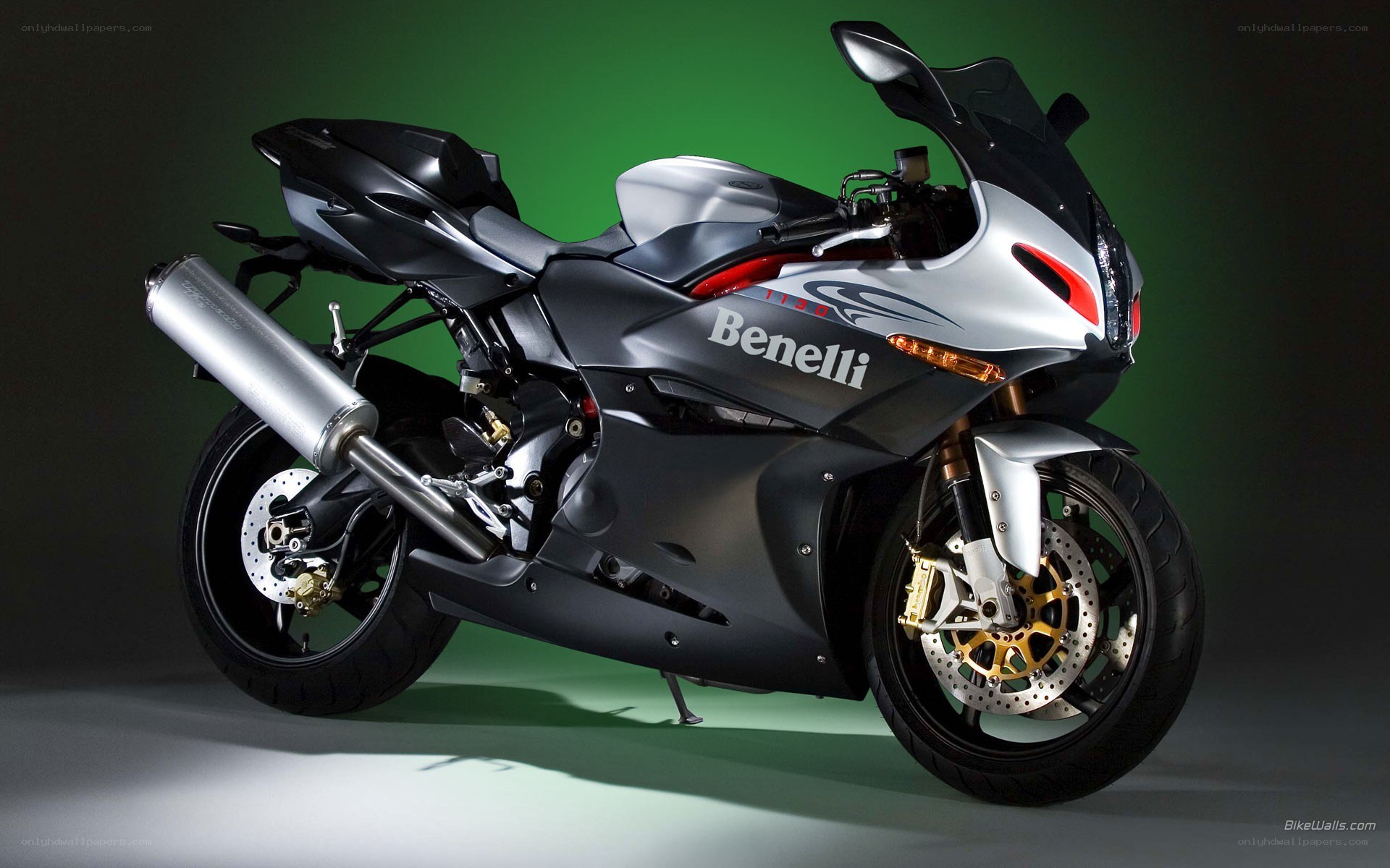 Benelli motorcycle studio shot
