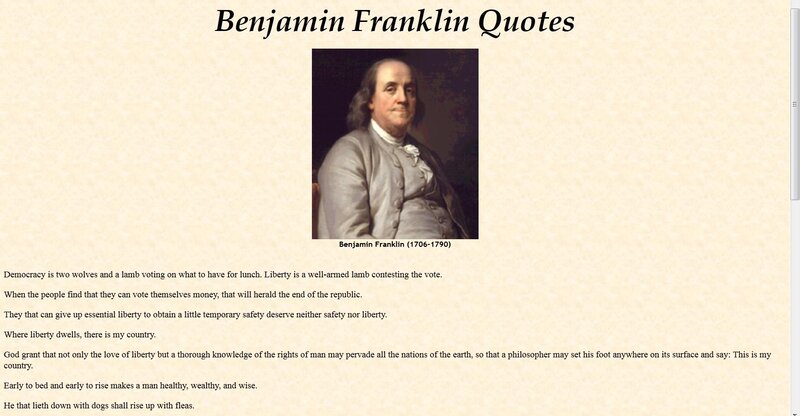 Benjamin Franklin Portrait — Beige