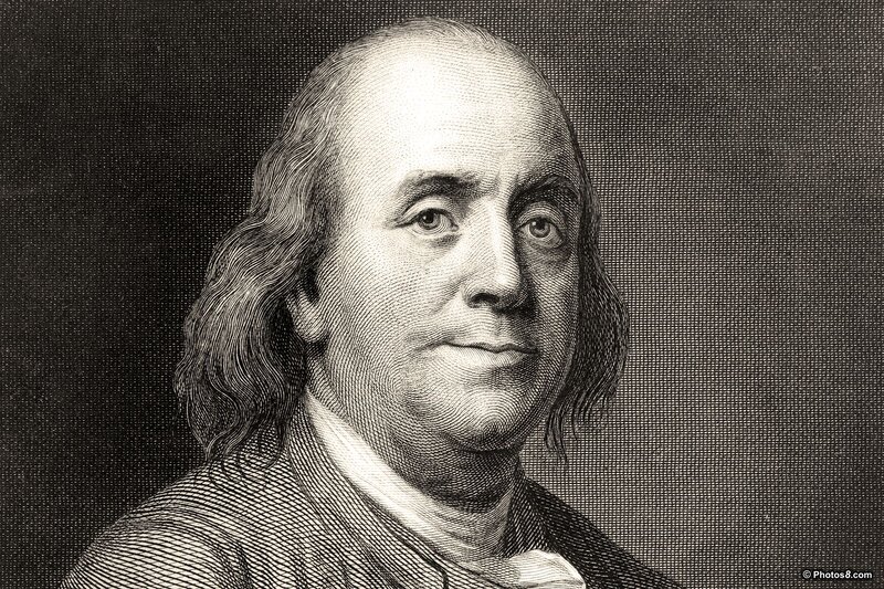 Benjamin Franklin Portrait — Black, Formal