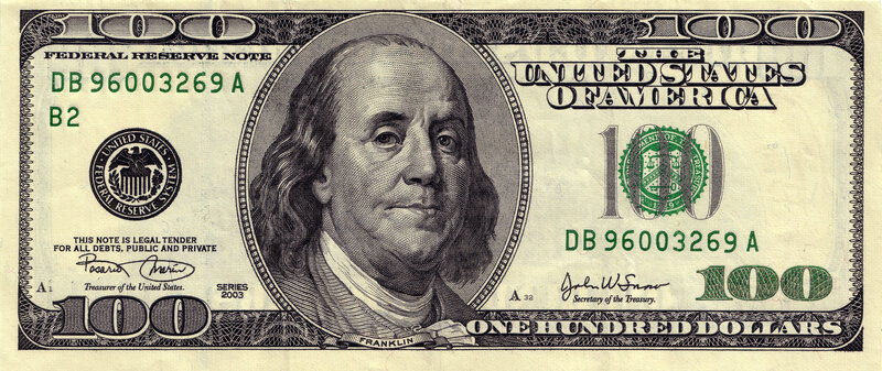 Benjamin Franklin Portrait — Green, Formal