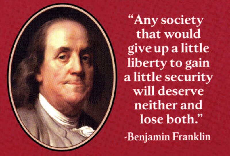 Benjamin Franklin Portrait — Red