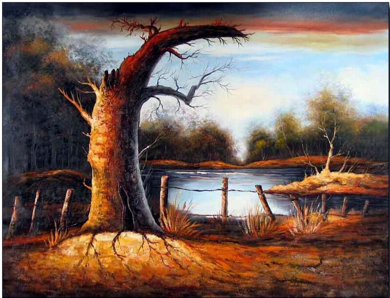Bent Tree by Lake