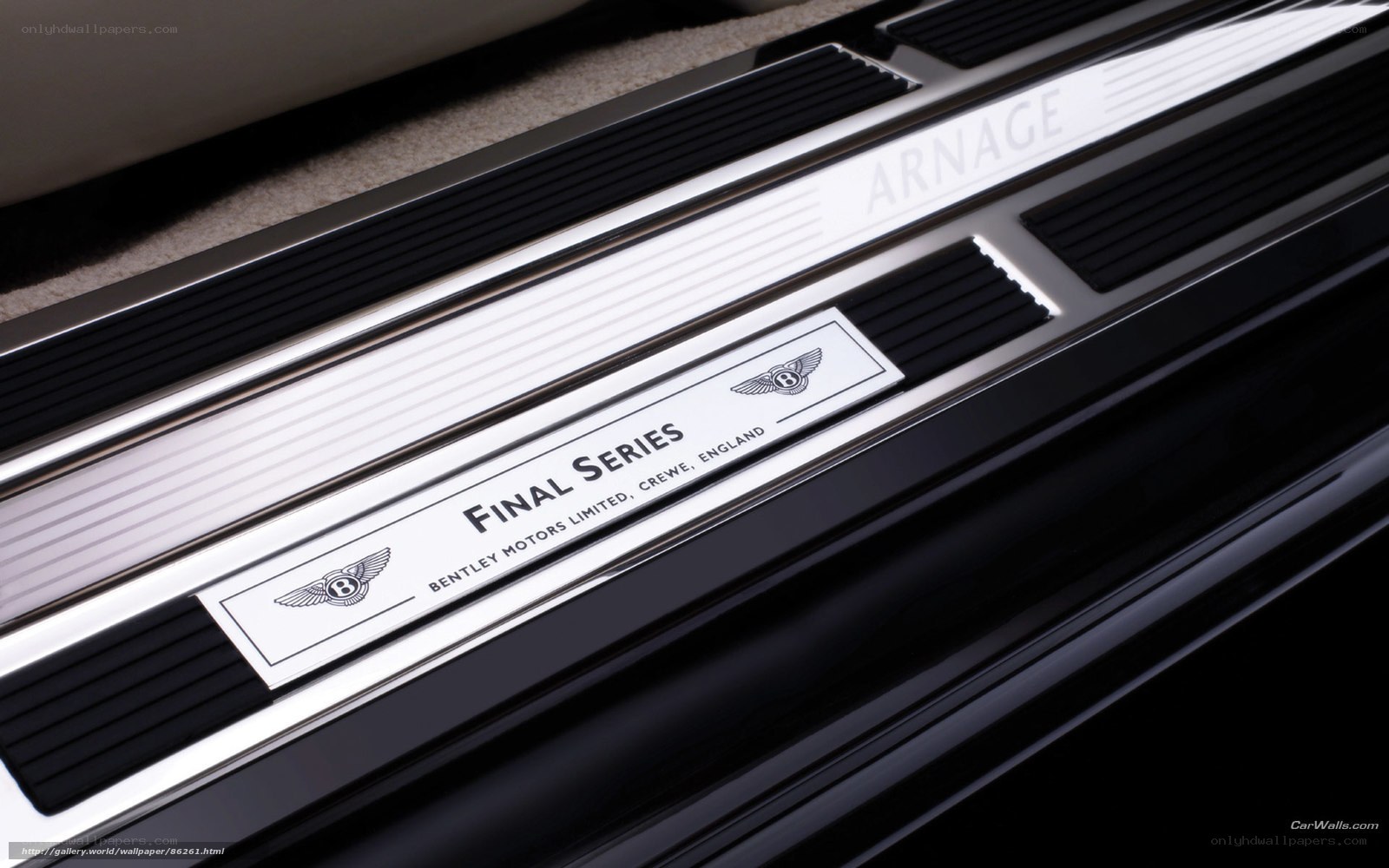 Bentley Arnage Final Series plaque