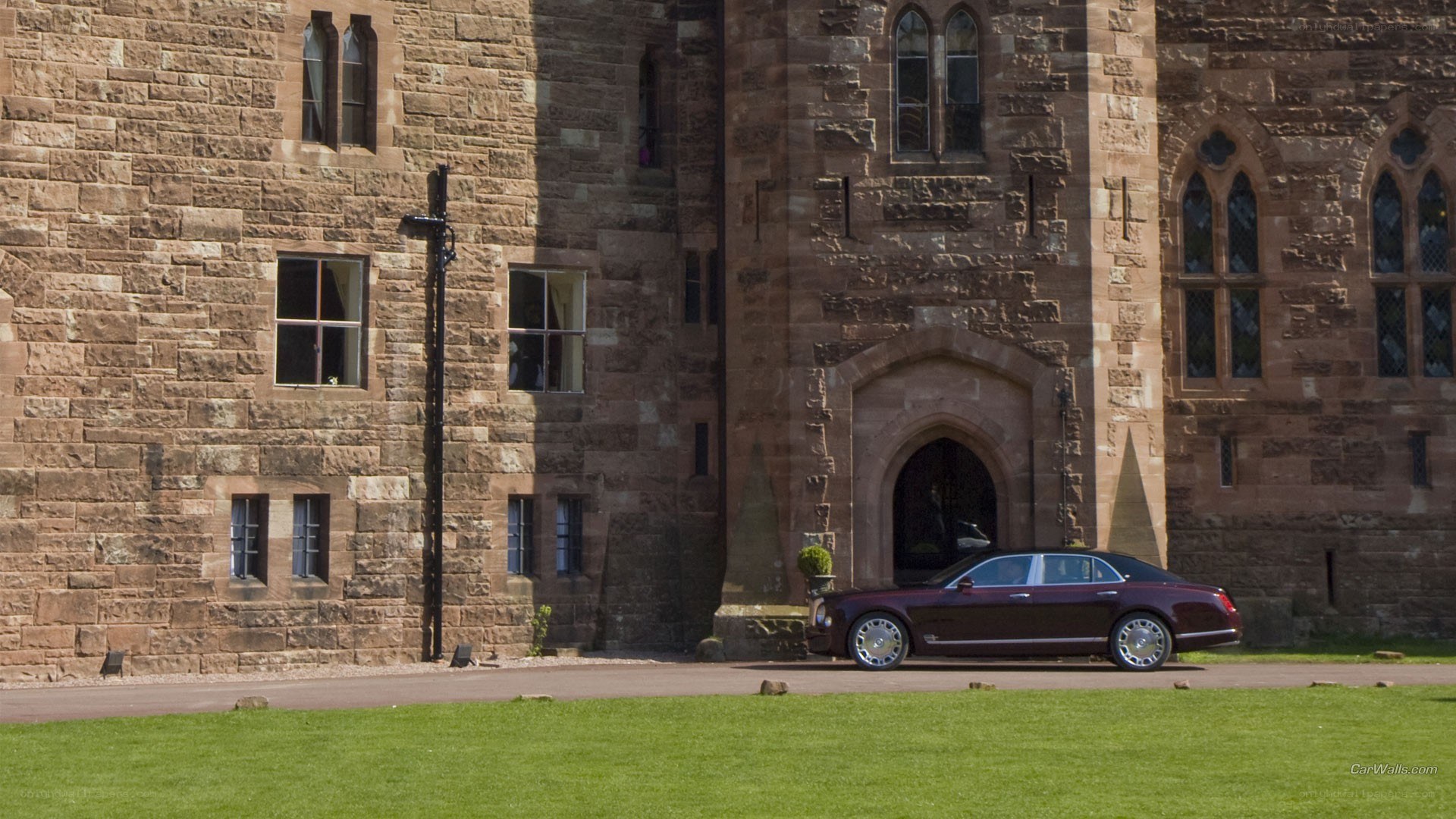 Bentley at a historic castle