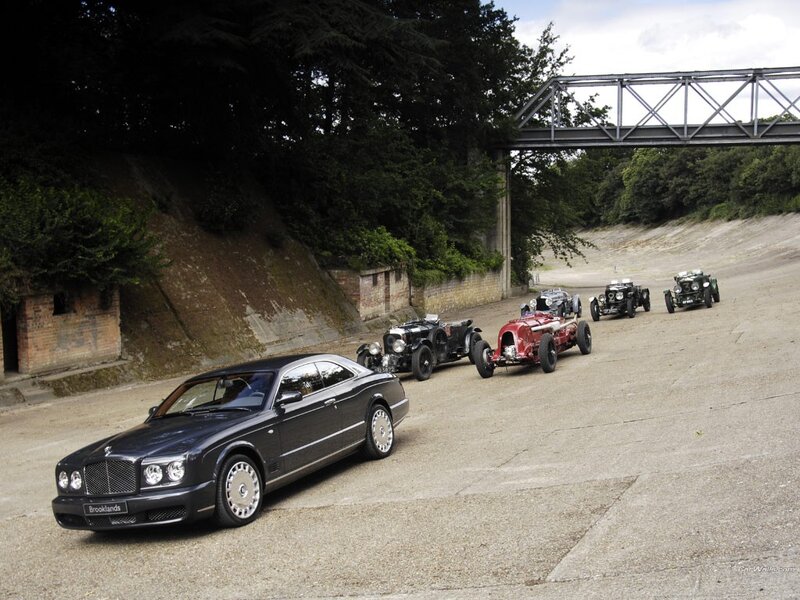 Bentley Brooklands with vintage cars