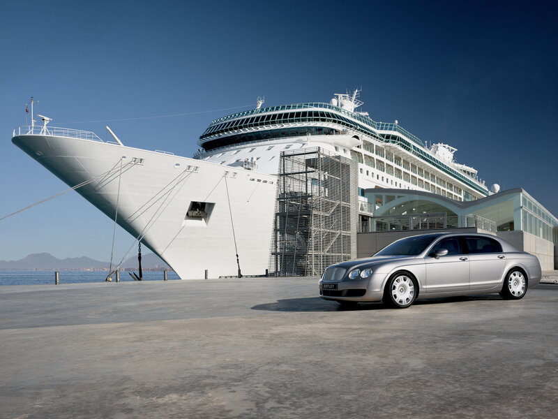 Bentley car at cruise ship port