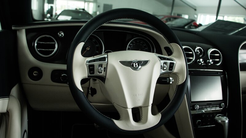 Bentley Car Interior — Black, Luxurious, Photograph, Steering Wheel, Dashboard