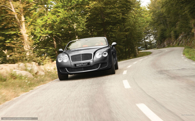 Bentley Car on Road — Gray, Dynamic