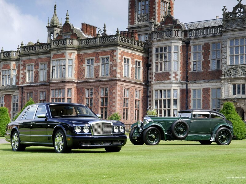 Bentley cars at a stately home