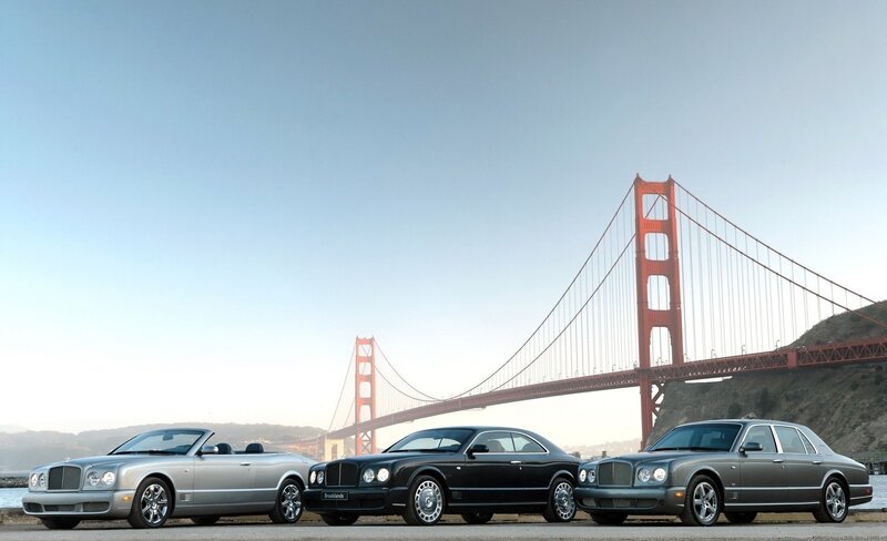 Bentley cars at Golden Gate Bridge