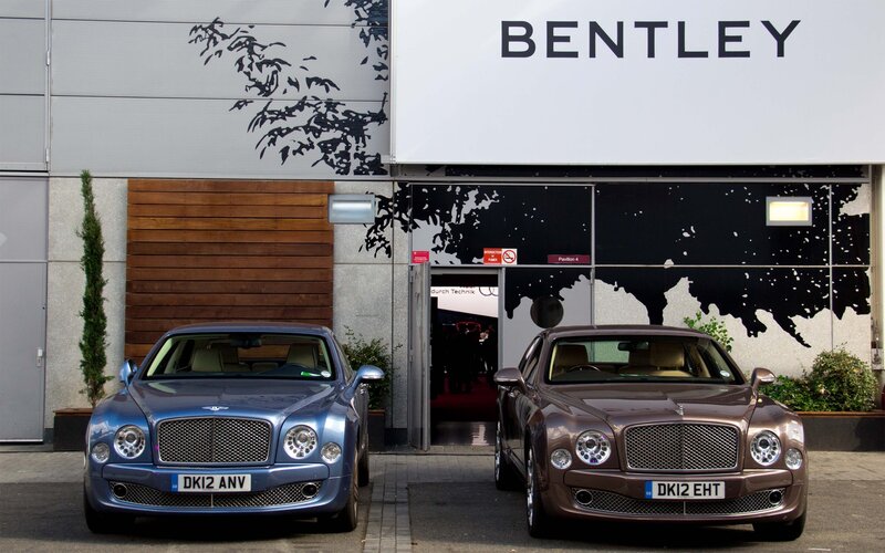 Bentley cars at showroom