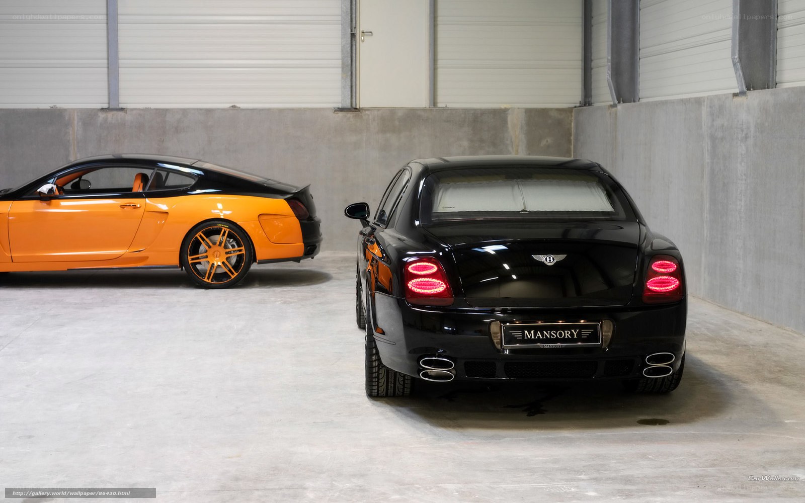 Bentley cars in garage