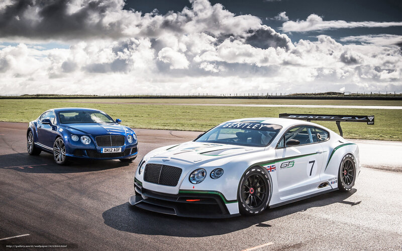 Bentley cars on a racetrack