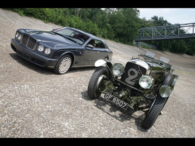 Bentley cars on gravel
