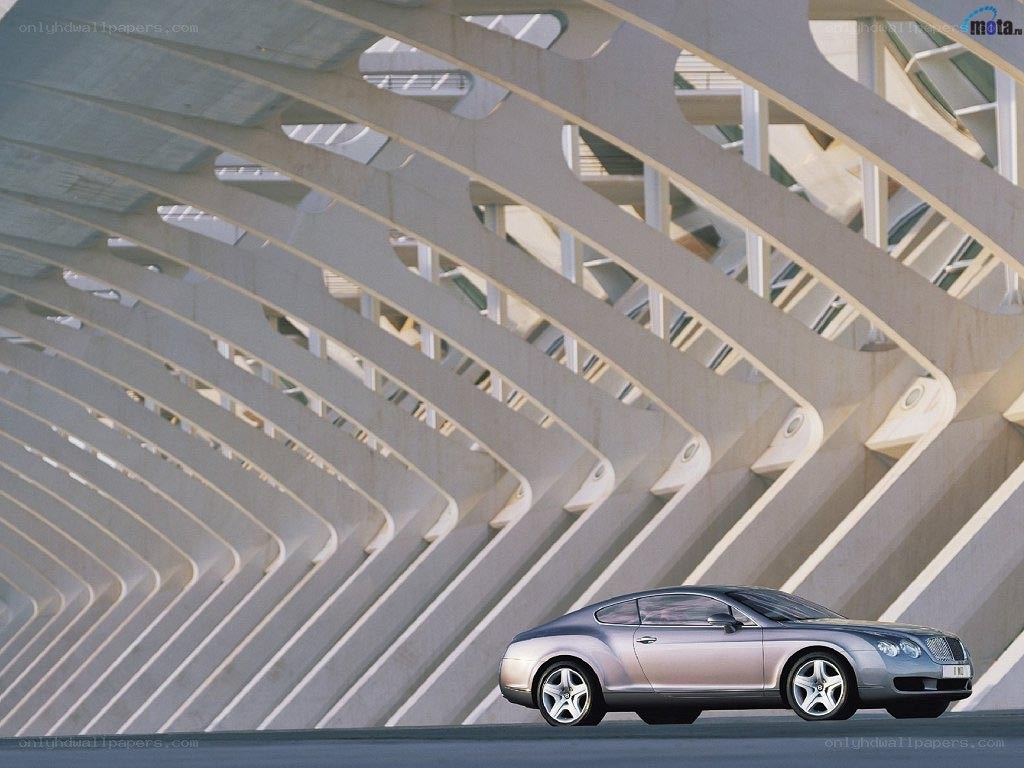 Bentley concept car in modern architecture